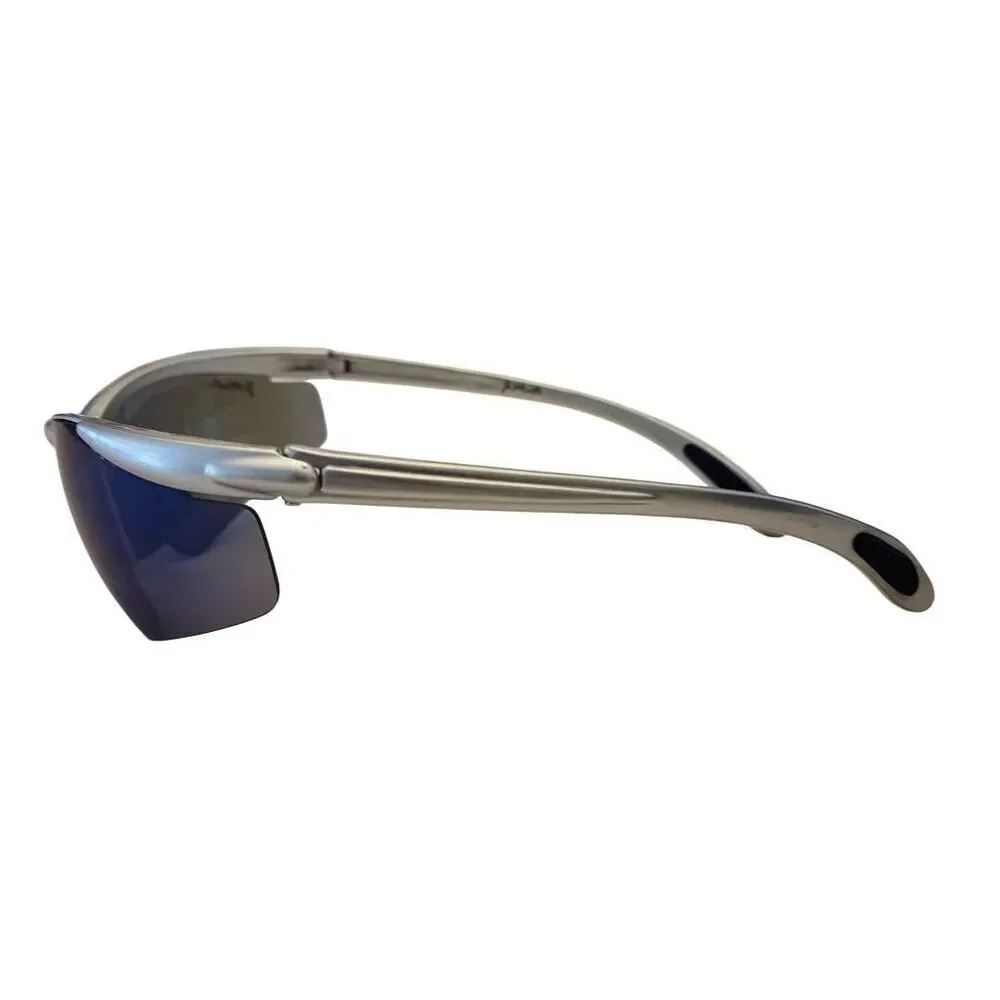 JiMarti Polarized Sunglasses Silver Blue Golf Fishing Cycling Unbreakable Frame